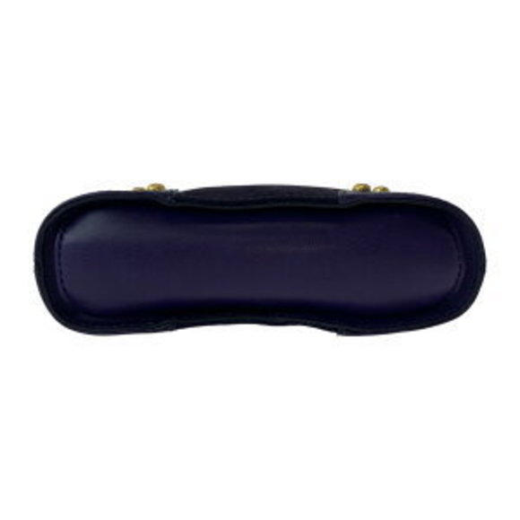 CELINE Circle Logo Studs Purple Crossbody Mini Shoulder Bag Pochette - Picture 9 of 9